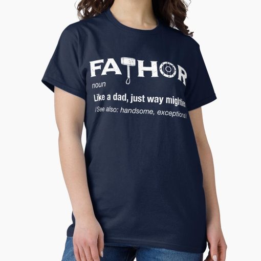 Frontier Goods Fathor - Definition White Text Classic T-Shirt - Gifts for friends