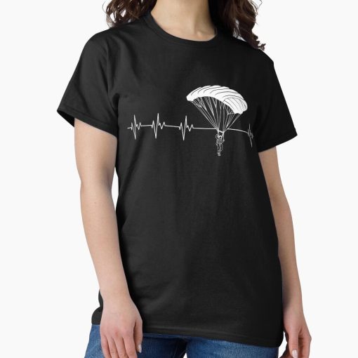 Frontier Goods Skydiving Heartbeat Skydiver Parachuting Lover Classic T-Shirt - Gifts for friends