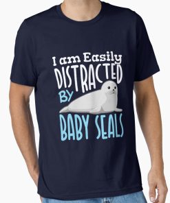 Frontier Goods Easily Distracted By Baby Seals Essential T-Shirt - Gifts for friends