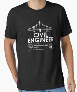 Frontier Goods Civil Engineer Definition Funny Engineering Birthday Father Essential T-Shirt - Gifts for friends