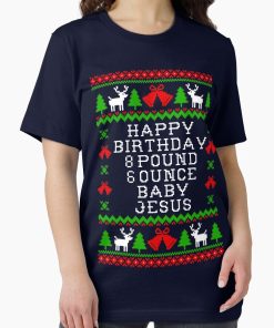 Frontier Goods Baby Birthday 8 Pound 6 Ounce Baby Jesus - Ugly Christmas Sweater Style Essential T-Shirt - Gifts for friends
