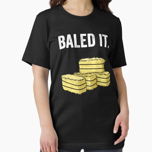 Frontier Goods Funny Farmer Pun "Baled It" Hay Farming Joke Essential T-Shirt - Gifts for friends